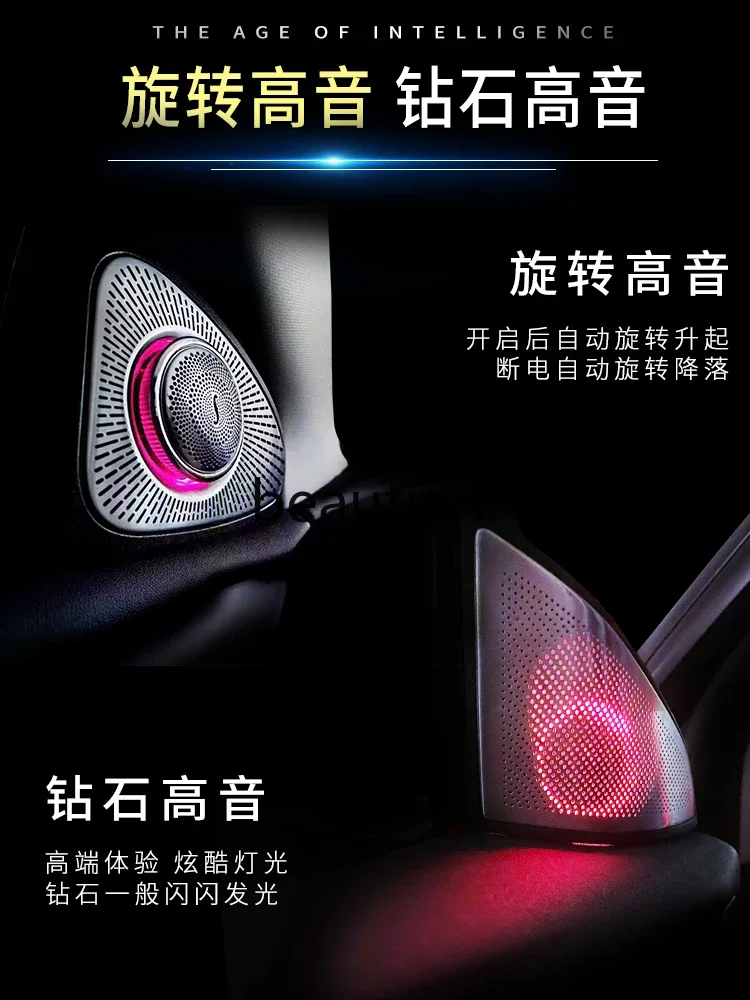 Applicable to 21 MODEL3/Y ambient light modified interior atmosphere light rotating tweeter cover upgrade
