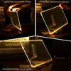 LED light up acrylic message board Erasable USB Children's Drawing Board CIY for Birthday Gifts Bar Advertising Boards 3