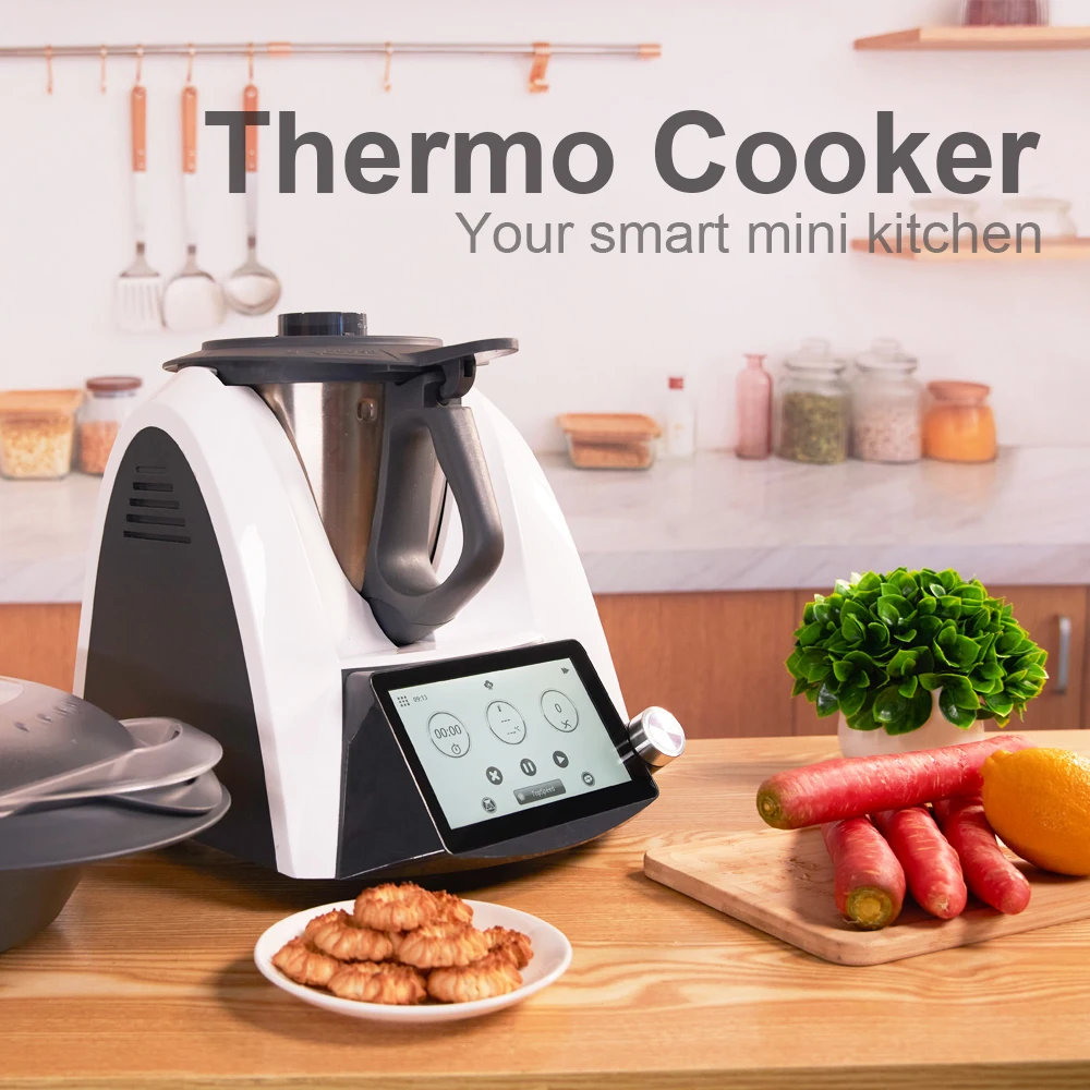 Multifunctional Food Processor 500W Powerful 5 Inch LED Touch Control Kitchen Cooking Machine