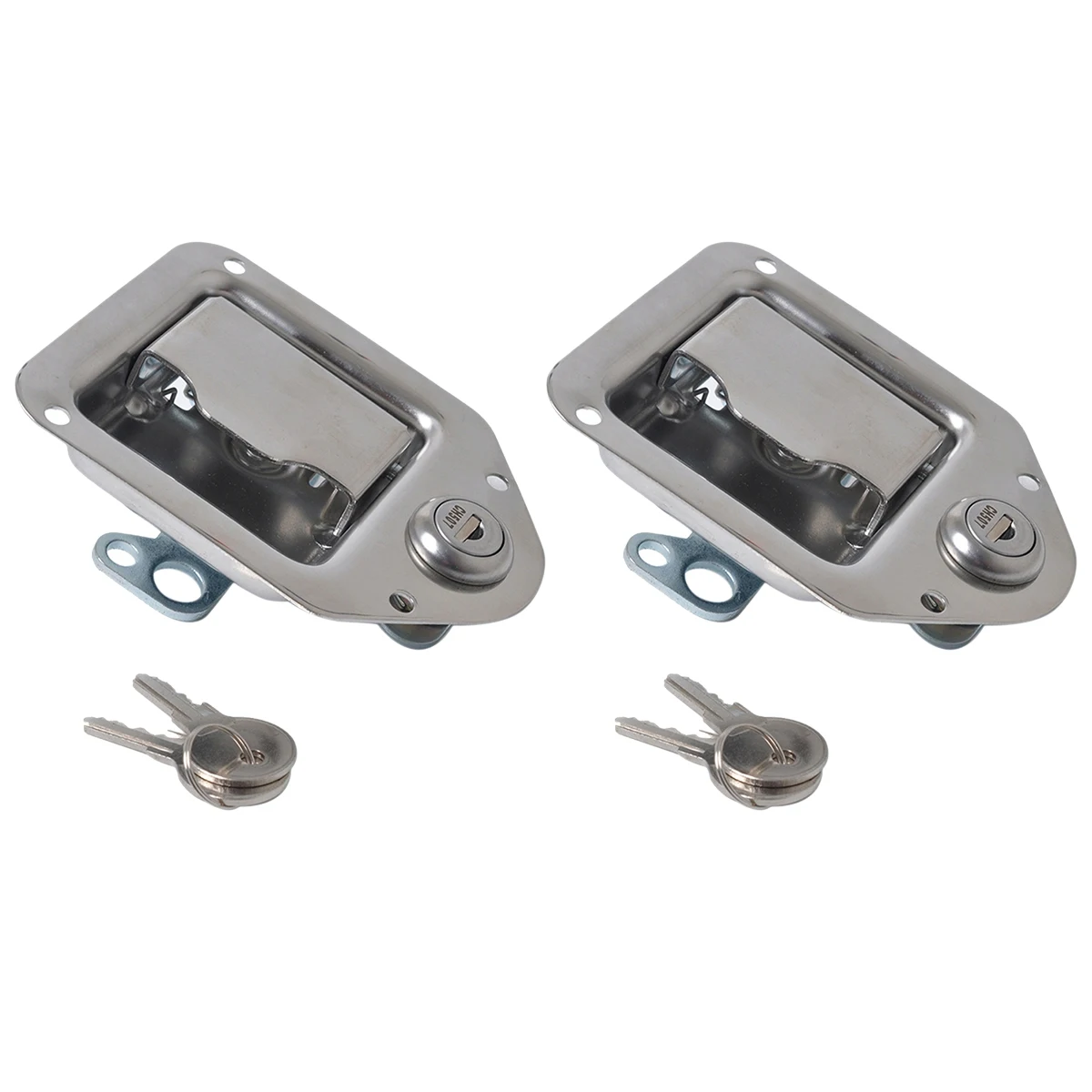 

2PCS Trailer Tool Box Lock Heavy-Duty Anti-Theft Paddle Locks Door Paddle Handle Latch for RV Camper Truck Trailer