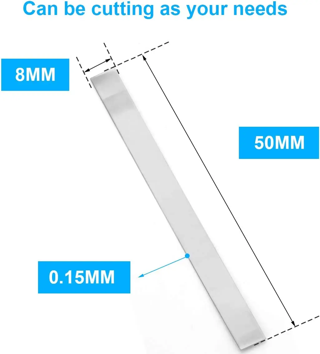 Nickel Strip for 18650 battery nickel plate connector Nickel Soldering Tabs 0.1/0.15/0.2 Three options 100pcs