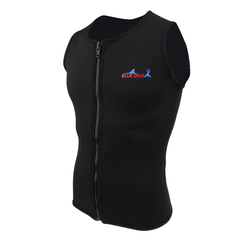 Wetsuit Men Sleeveless 2mm Neoprene Zipper Half Body Bathing Suit for Scuba Diving Surfing XXL
