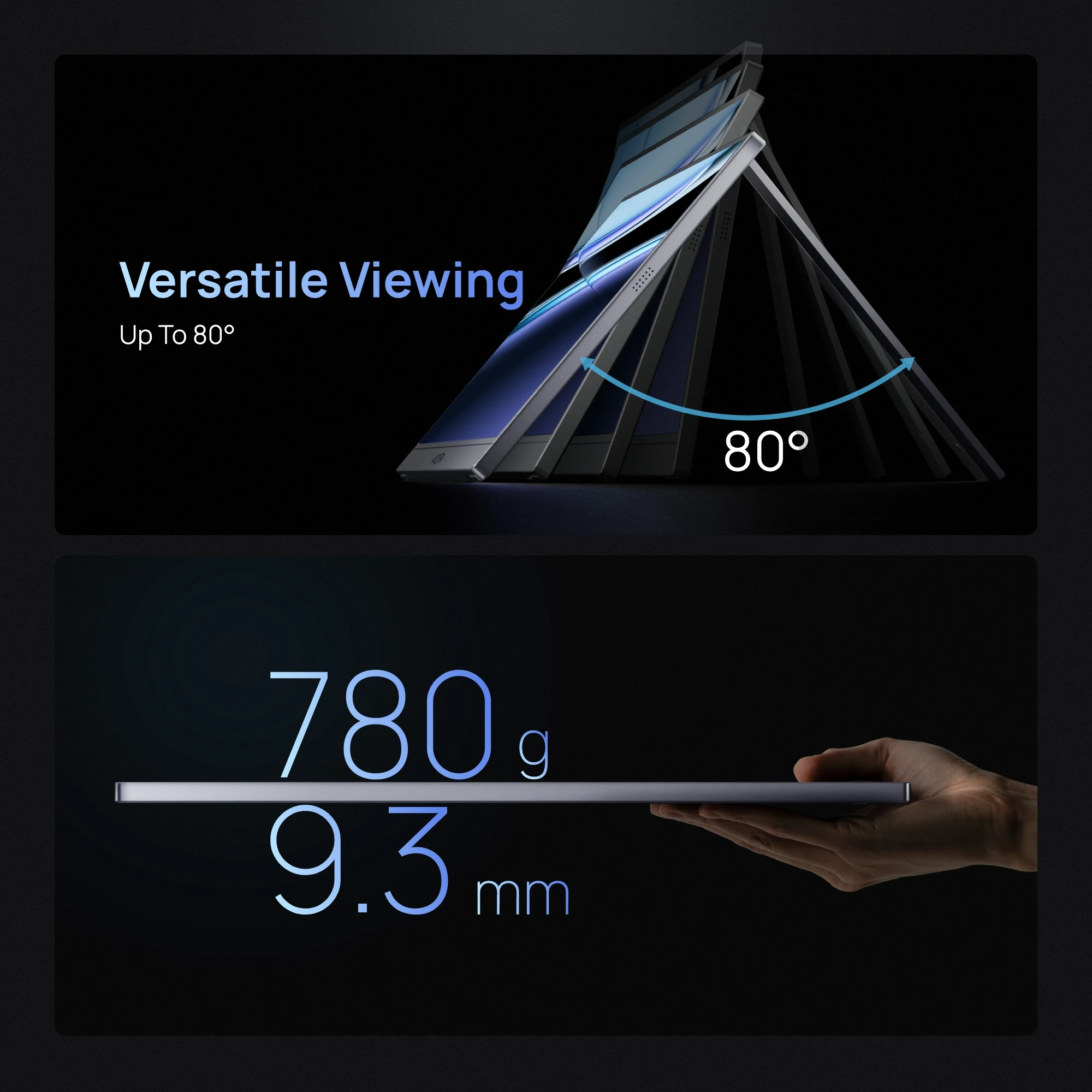 【Monitor+Bag】ARZOPA 16.1 inches Grey Portable Monitor,144 hz,100%s RGB,1080P FHD External Second Screen IPS Screen,Z1FC Grey view 4