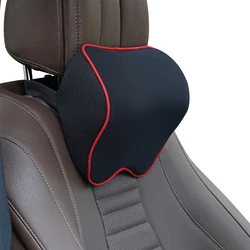 Ergonomic Memory Foam Adjustable Neck Support Pillow (Black red)