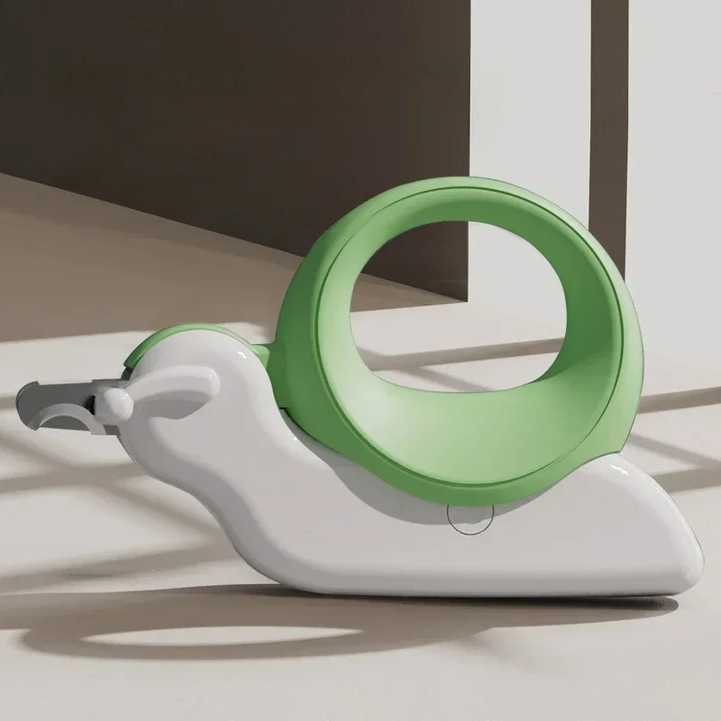 Cat Nail Clipper Manicure Artifact Snail Shape Color Matching LED Light Safety Cut Pet Novice Application