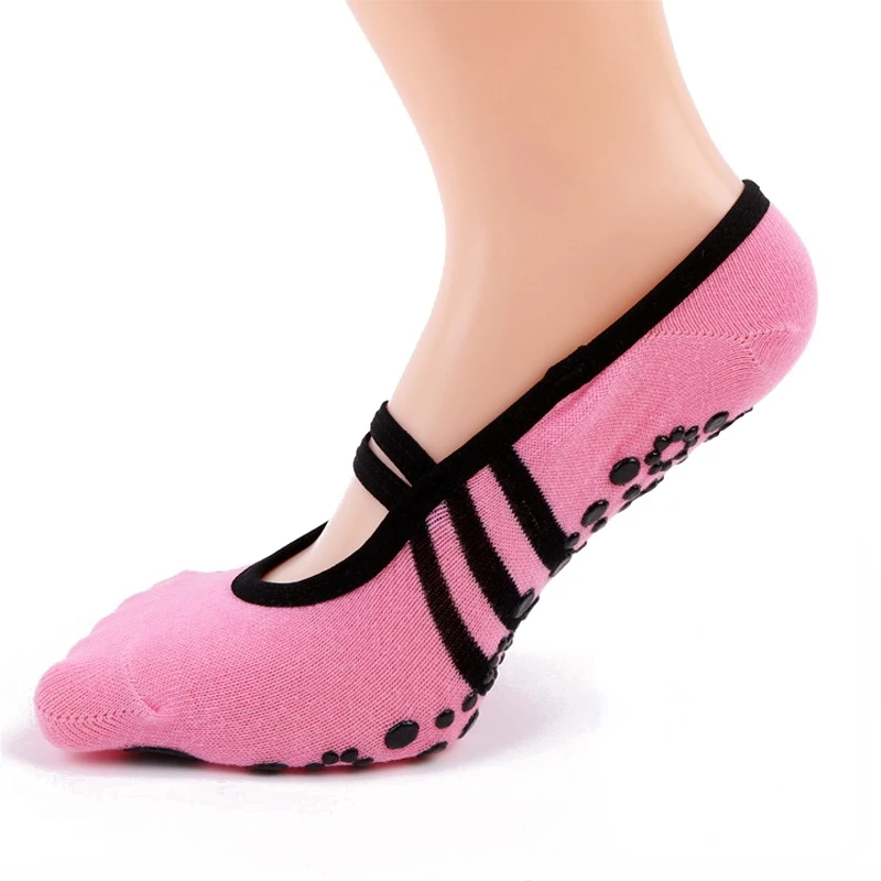 Women Anti Slip Bandage Cotton Sports Yoga Socks Ladies Ventilation Pilates Ballet Socks Dance