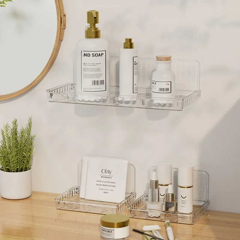 

Wall Mounted Foldable Storage Rack Living Room Bathroom Holder Kitchen Organizer Storage Tray Makeup Organizer Cosmetics