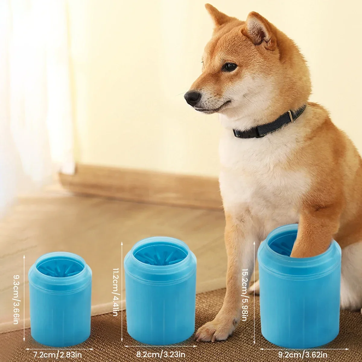 Dog Paw Cleaner Dog Paw Washer Cup Lightweight Cat Plunger Mud Cleaner Portable Soft Brush Pet Foot Washer Dog Foot Washer
