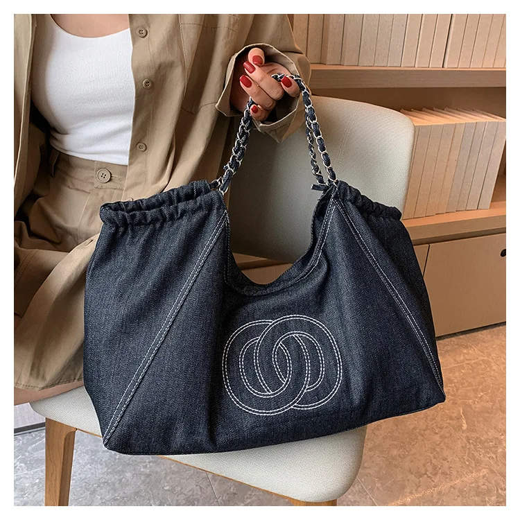 2023 New Unisex Travel Bag Fashion High Quality Denim Durable Luggage Storage Bag Versatile Large Capacity Portable Handbag