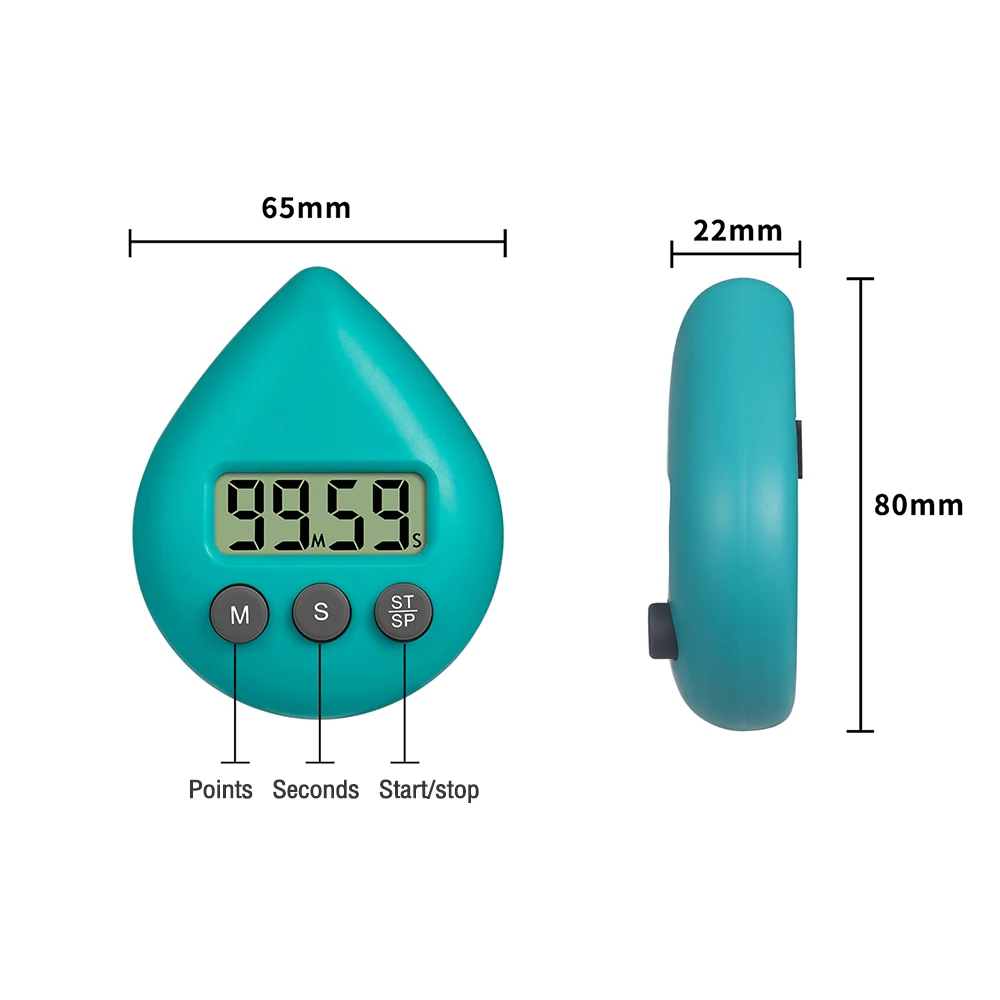 1-99 Minutes Electronic Digital Timer Loud Alarm Water Drop Shape Countdown Timer For Cooking Studying Homework Exercise Gadget 6