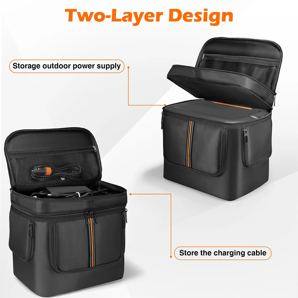 Jackery Explorer 300/1000 V2 주최자 가방 용 휴대용 발전소 보관 케이스 어깨 끈 및 손잡이가있는 방수