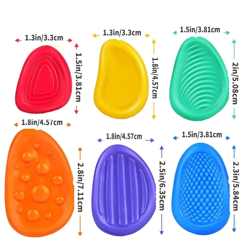 Worry Stones Toy Sensory Textured Stone Venting Sensory Pinch Stress Relief Figurine for Toddler Children Birthday Gift