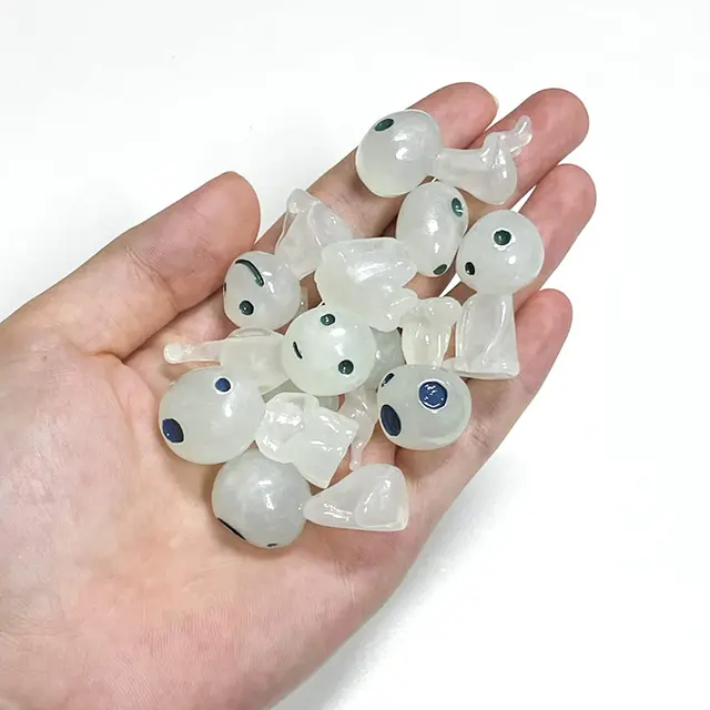 10Db Kerti Szobor Kiegészítők Világító Fa Elfek Hercegnő Mononoke Szellem Tündérmikroszál Táj Dekorációja Kültéri - Image 5