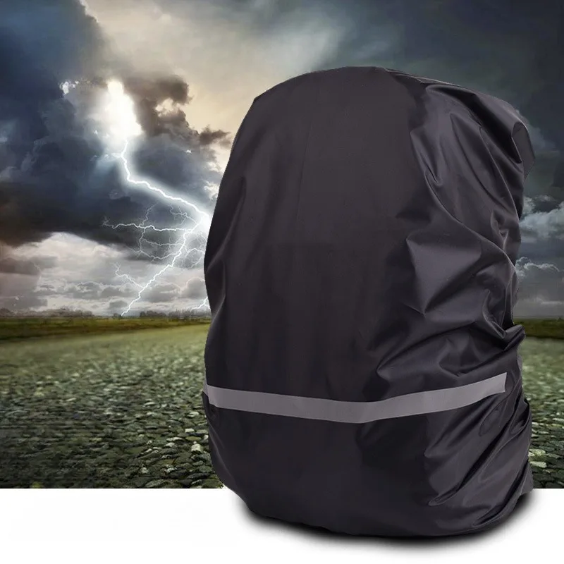 

2pcs Reflective Light Waterproof Dustproof Backpack Rain Cover Portable Ultralight Shoulder Bag Protect Outdoor Tools