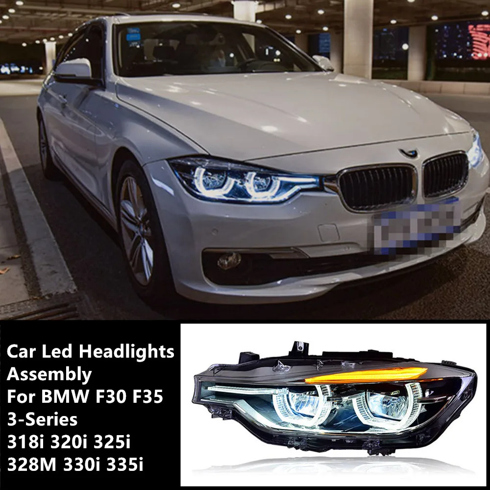 CarFrontLightsForBMWF30F35LEDHeadlightProjectorLens20132018