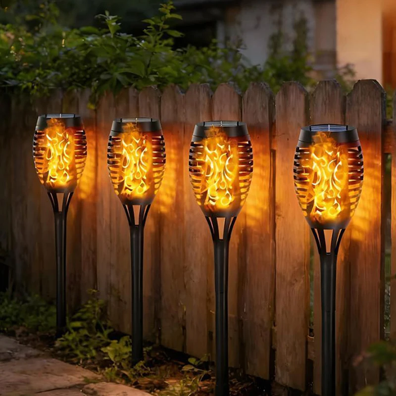 6 x lampa solarna ogrodowa wbijana led pochodnia