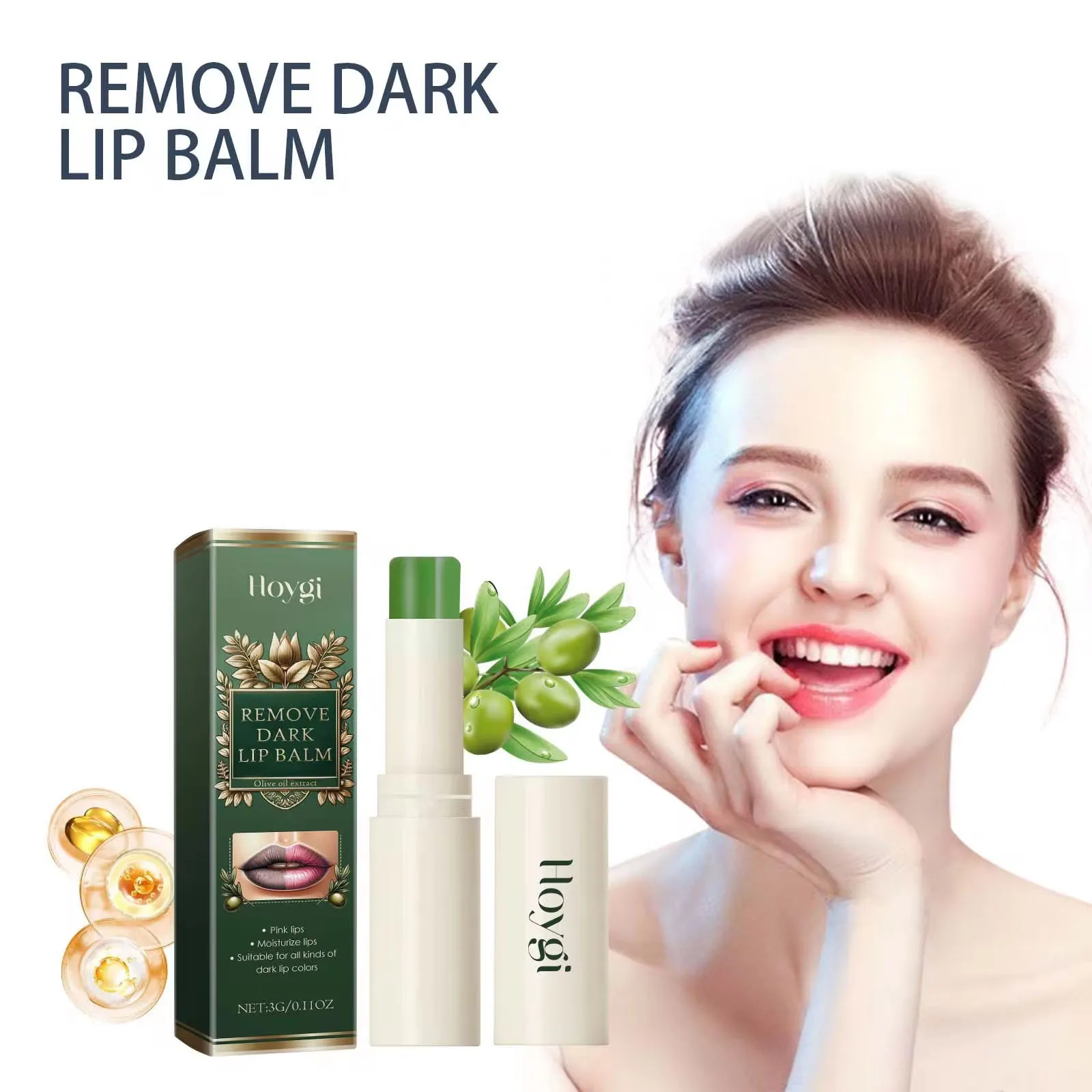 Lip Balm Remove Dark Lip Lightening Melanin Dullness Exfoliating Dead Skin Repair Fade Fine Line Brighten Moisturizing Lipstick 4