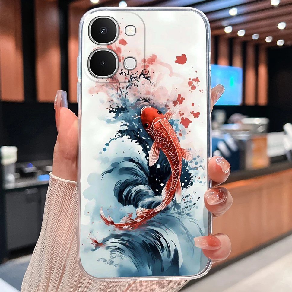 Cute Cat Cartoon Soft TPU Protective Phone Case - Clear Silicone Shockproof Cover