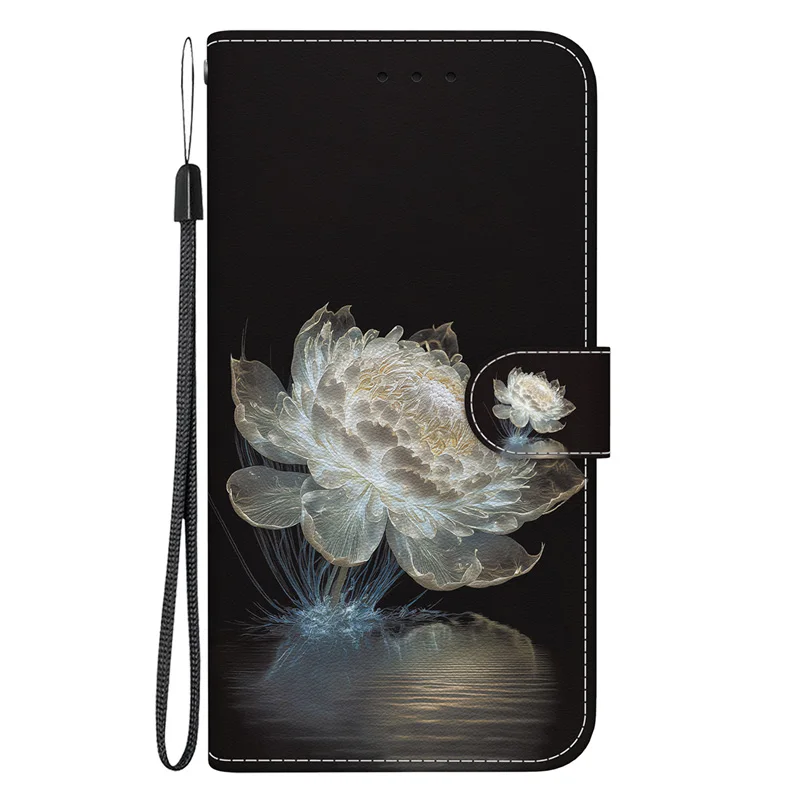 Elegant 3D Fashion Leather Magnetic Flip Wallet Phone Case with Artistic Design