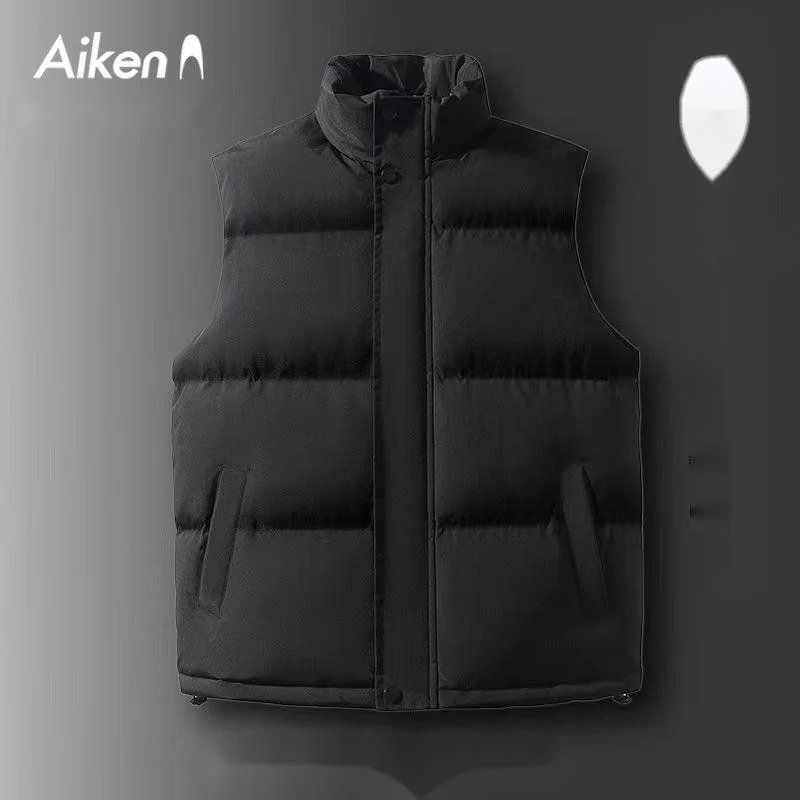 Senma Group AIKEN vest for men women, autumn and winter, thick down vest, couple's shoulder cotton jacket_voghion.com