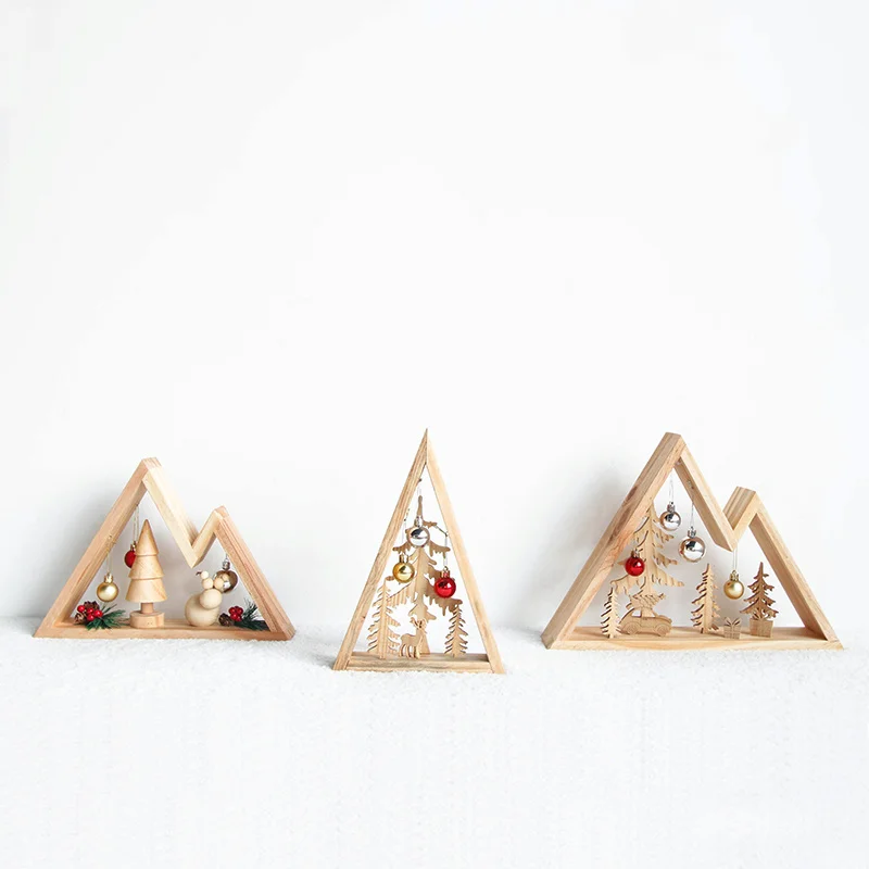 

christmas tree Decoration Scene Layout SHOP desktop Decoration supplies christmas tree led lights luminous Wood. ornaments