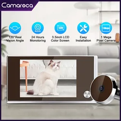 Camaroca 3.5 Inch Peephole Doorbell Camera HD 120° Degree Door Viewer Camera Outdoor Wireless Doorbell Smart Home Energy Saving