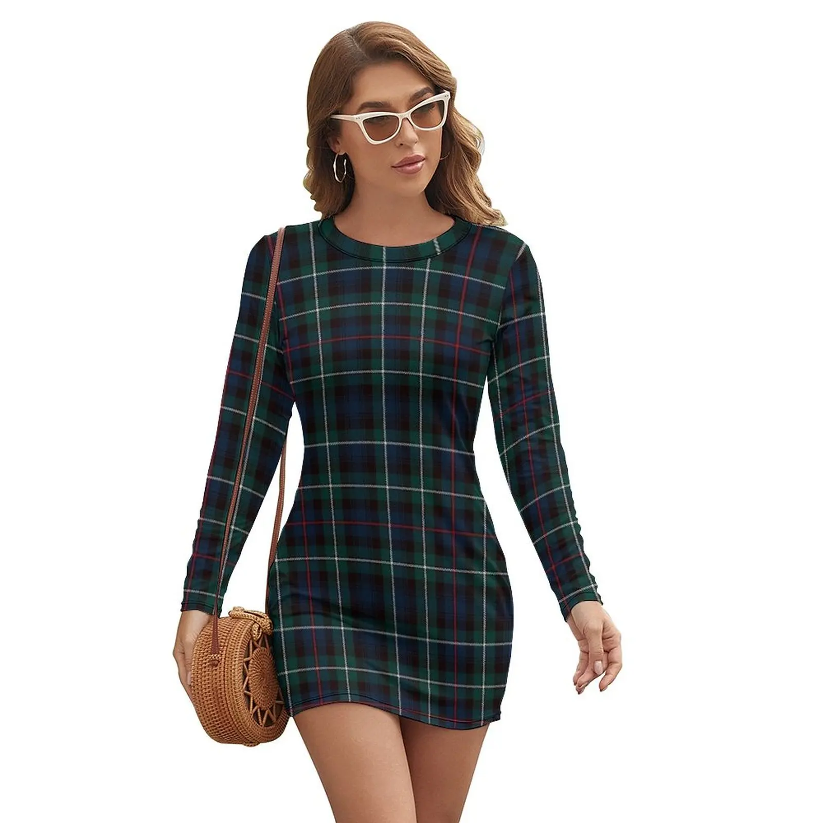

tartan Mackenzie outlander Long-sleeved Dress summer dress for women 2024 elegant dresses plus sizes Woman clothing