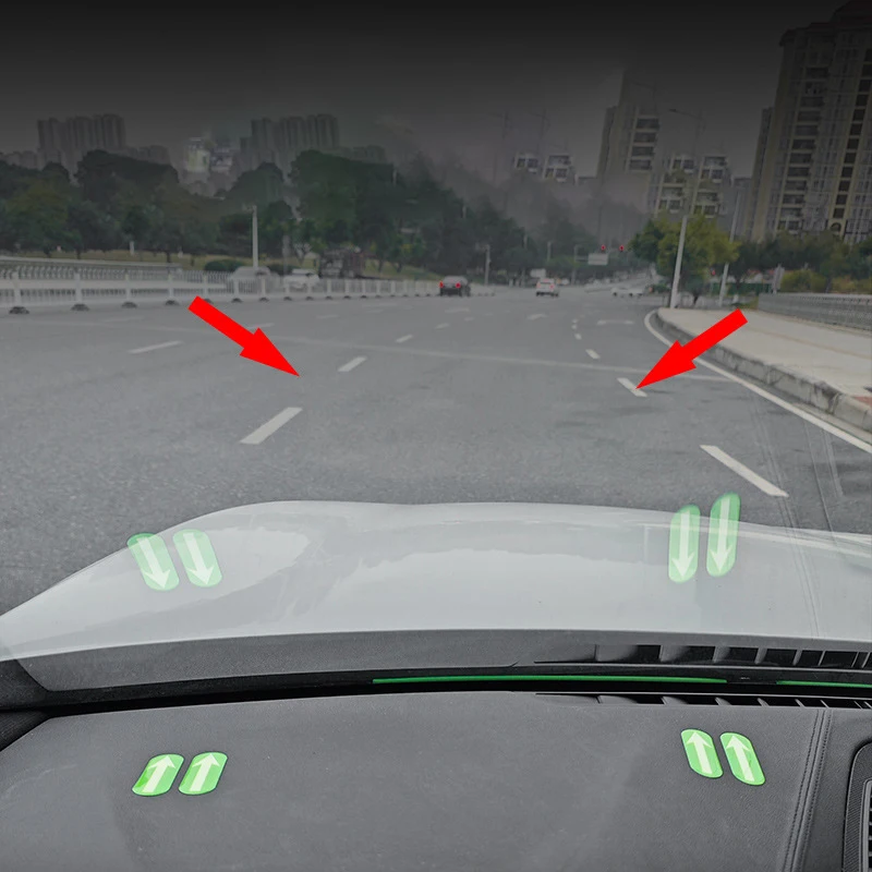 2pcs Car Parking Aid Guide Markers & Wheel Alignment Stickers,Low-Light Visibility Parking Lines, Beginner Driver Assistance