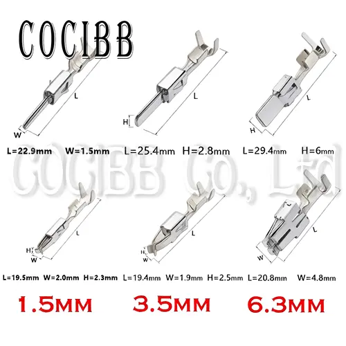 5 Pcs 964286-1 964274-2 964296-1 Auto Male Female Wire Crimp Terminal 1.5/3.5/6.3mm Splice Pin And Rubber Seals For VW