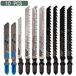 Assorted T - Shaft Jigsaw Blades for Versatile Cutting - 10/20/35/48 Piece Set (10 pcs)