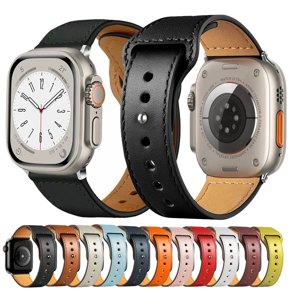 Pulseira Vintage para Relógio - Compatível com Apple Watch 45mm 44mm 38MM  40MM 49MM e iWatch Series Ultra 8 7 6 5 4 3 SE - Escorrega o Preço