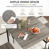 5-Piece Dining Table Set W/Counter Height Table & 4 Bar Stools, Modern Kitchen Dining Set W/Footrest & Backrest, Space-S 4