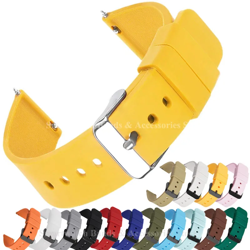 Versatile Soft Silicone Quick Release Watch Band Strap