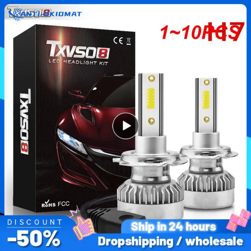 

1~10PCS `Car Led Light H7 110W 20000LM COB LED Car Headlights Full Aluminum x2