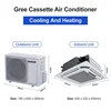 Ceiling Mounted 220-380V 24000 Btu 48000 Btu Cooling Ceiling Cassette Central Ac Split Air Conditioner Room for Hotel Home Use 6