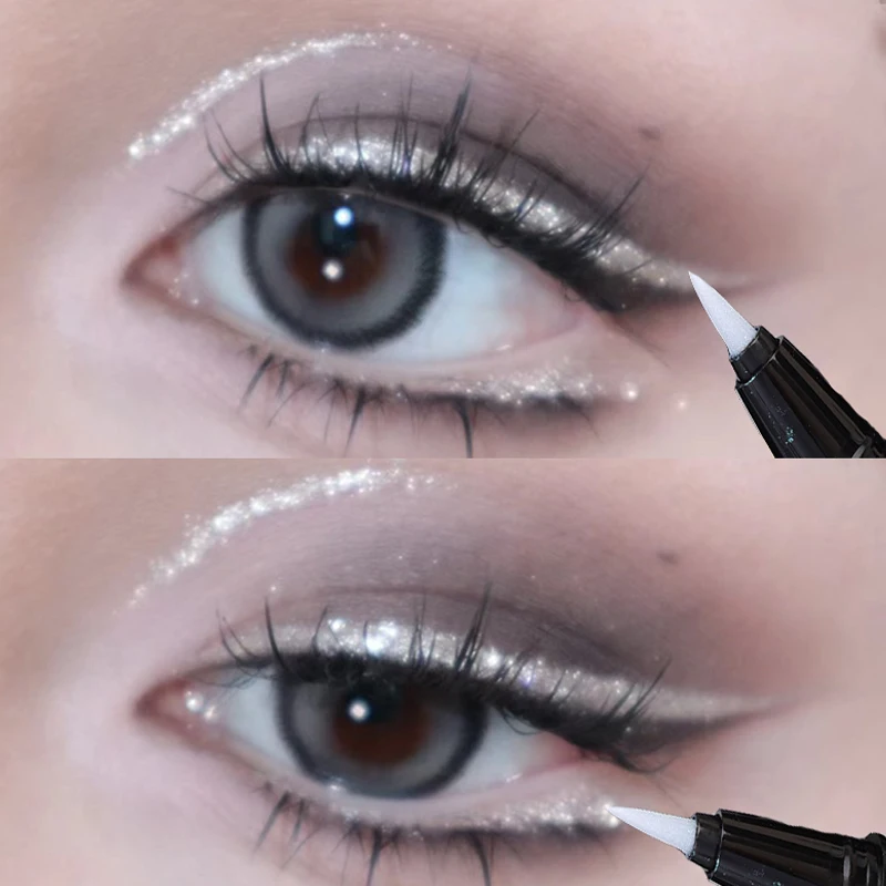 Diamond Shiny Eye Liners Eyeshadow Pen Waterproof Silver Rose Pink Color Glitter Paillettes Eyeliner Pencil Cosmetici Per Il Trucco Coreano
