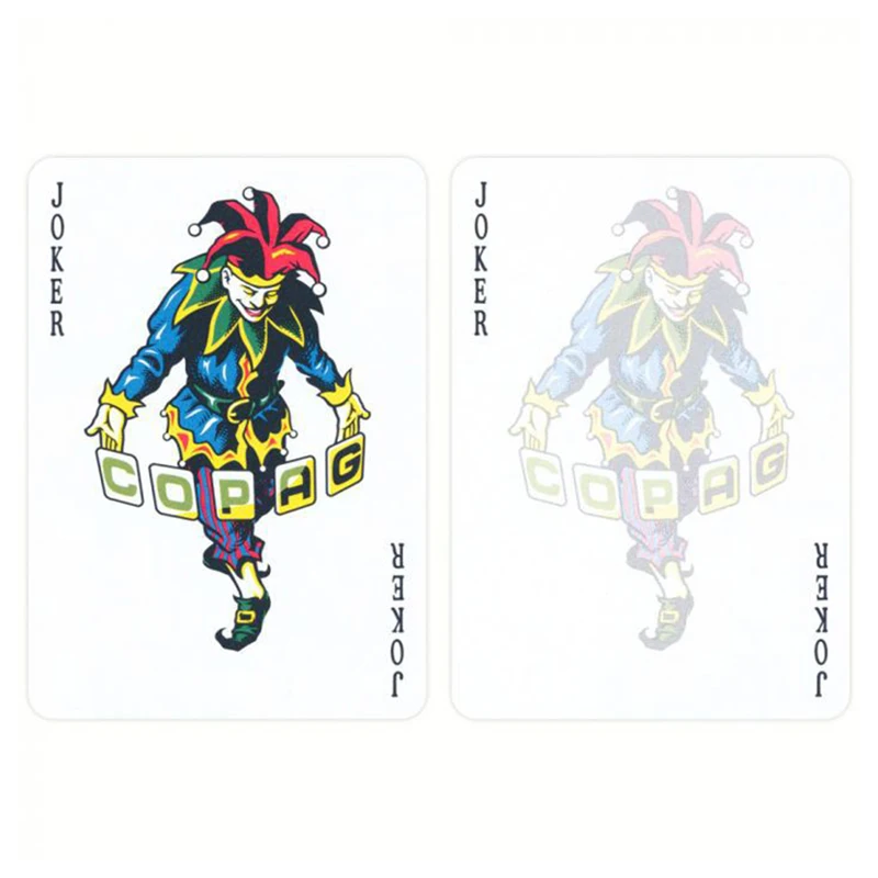 2 x Cartes de Poker en Plastique Professionnelles imperméables Noir Playing Cards Plastique PVC Cartes Texas Hold'em Poker Carte -1 Black & 1 Gold
