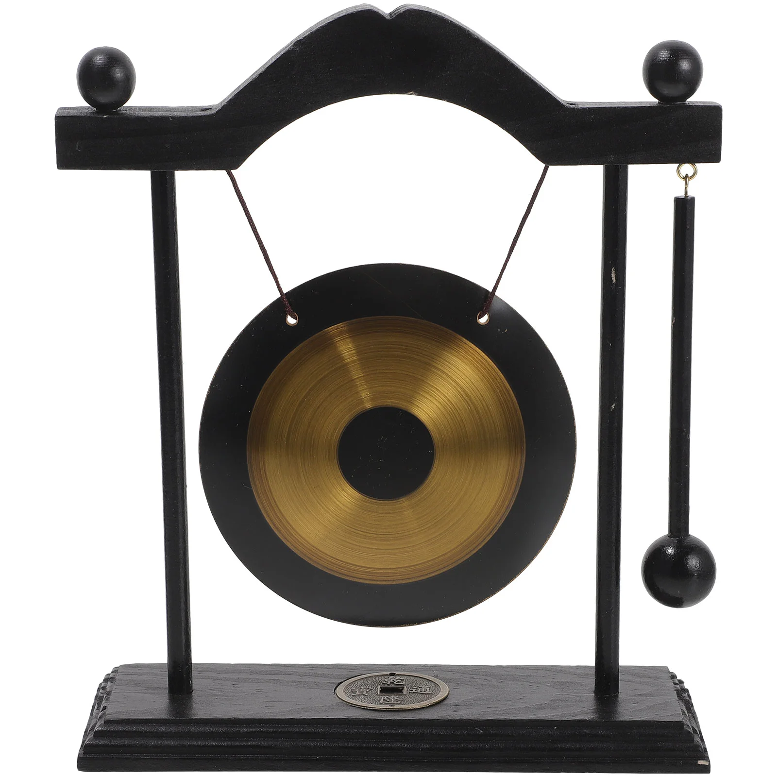 Gong Feng Shui Ornaments Table for Desktop Decorations Adorn Retro Metal Home