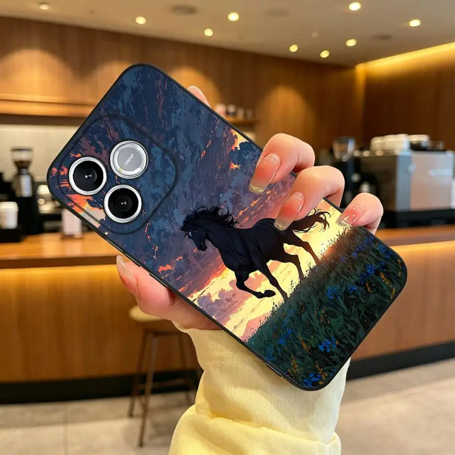 Sunset Horse Design Phone Cover Case