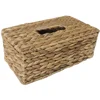 Rustic Hand Woven Tissue Boxes Napkin Basket Decorative Storage Bins Home Office Kitchen ganization Paper Towel Holder Desktop 1