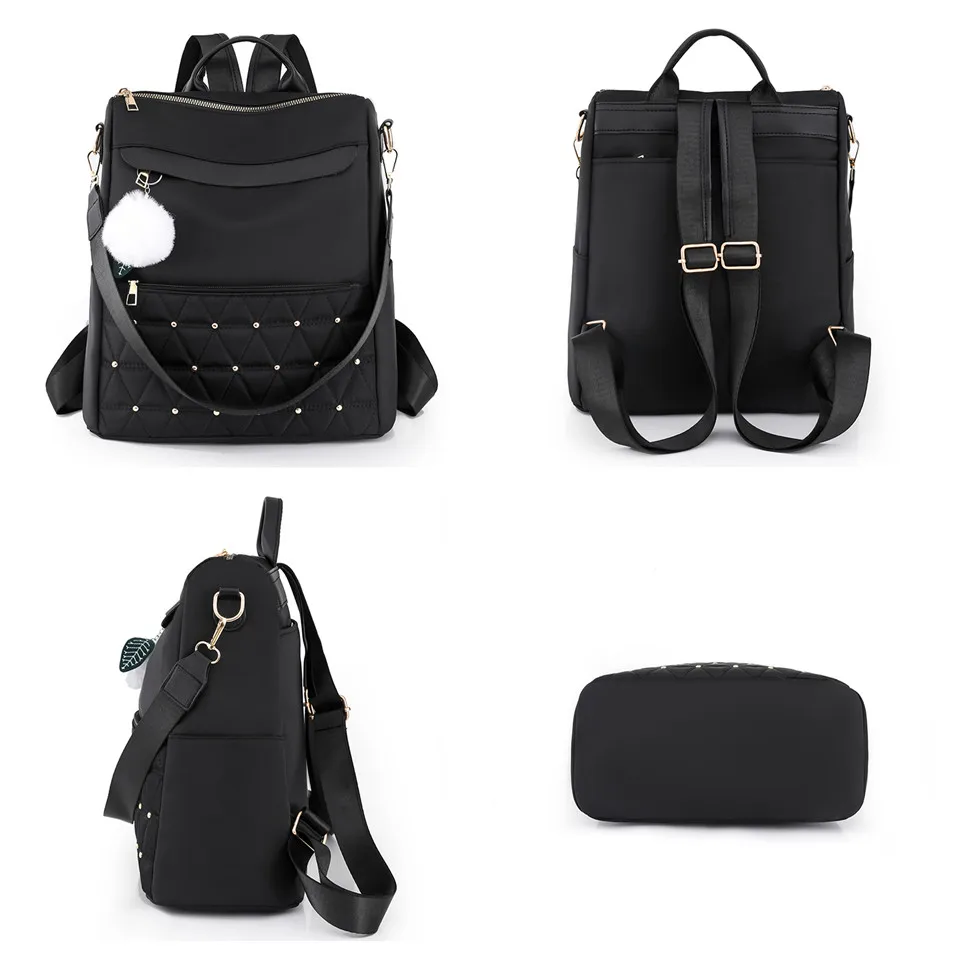 Women's Travel Backpack Nylon Waterproof Lightweight Shoulder Bag Outdoor Casual Schoolbags Teenager Female Backpack