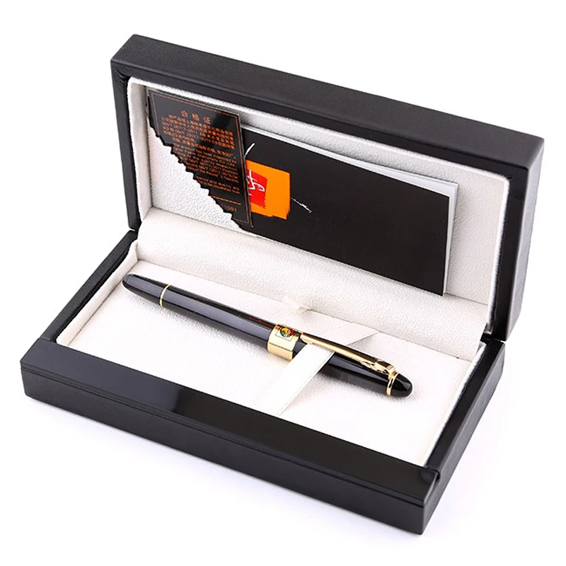 Picasso 89 14K Gold Nib Metal High Grade Fountain Pen Fine Nib Black Collection Writing Gift Pen W/Original Box Supplies