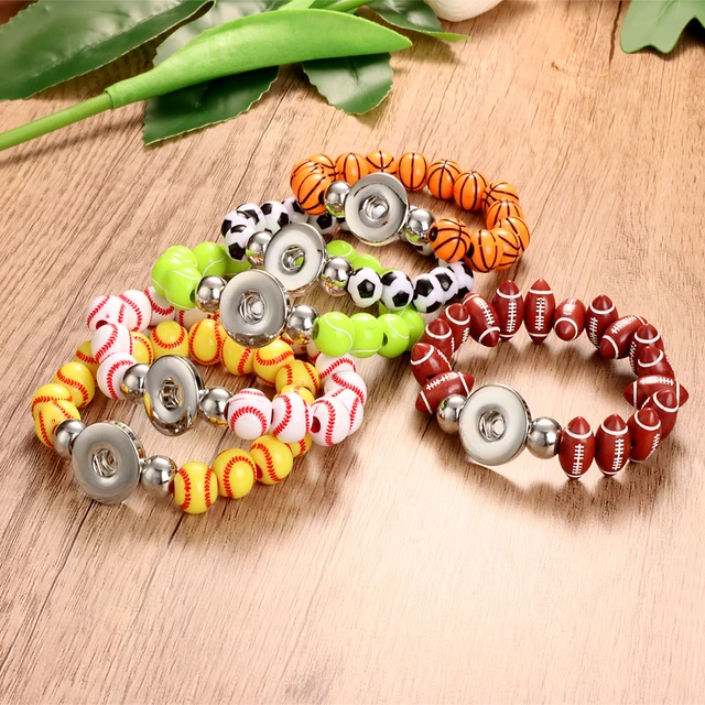 Acrylic Football Baseball Tennis Basketball Beads