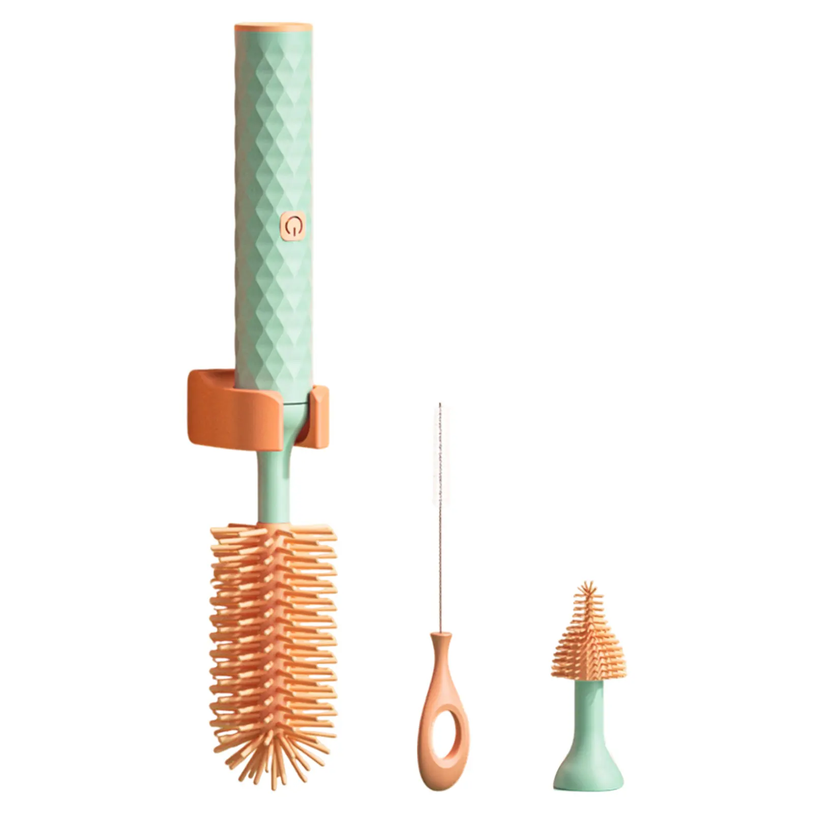 Portable 3-in-1 Electric Silicone Bottle Brush Cleaner Set