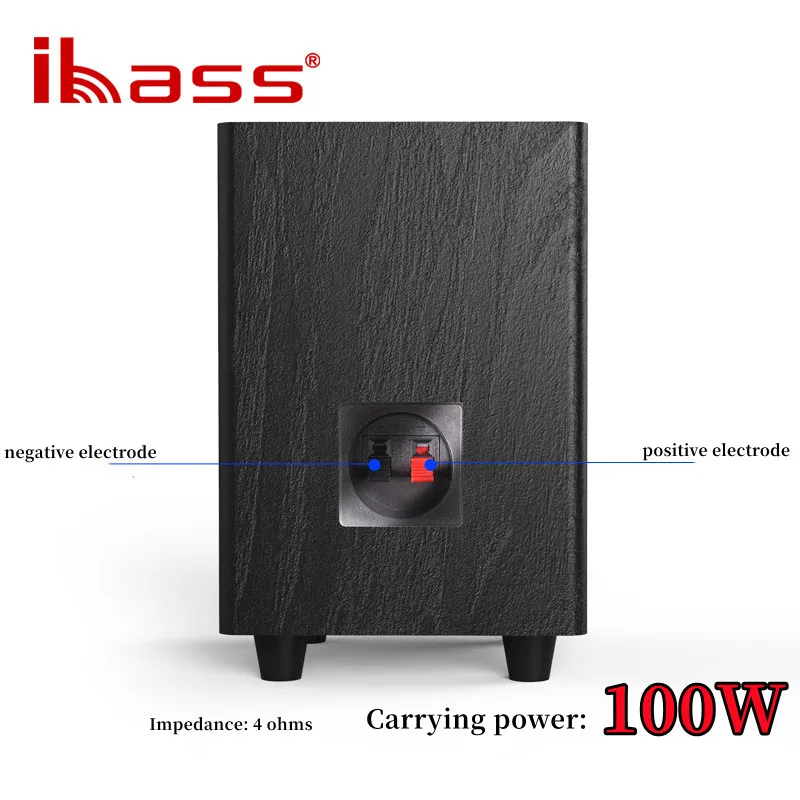 Audio Speakers Ibass 100W High Power 6.5" Passive Subwoofer with Home Amplifier and Car Stereo Speakers SW Bass Output Home Theater HIFI System