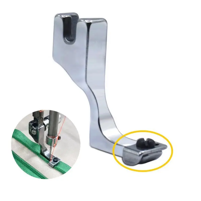 Adjustable Invisible Zipper Guide Presser Foot Unilateral Zipper Feet for Single Needle Lockstitch Industrial Sewing Machine