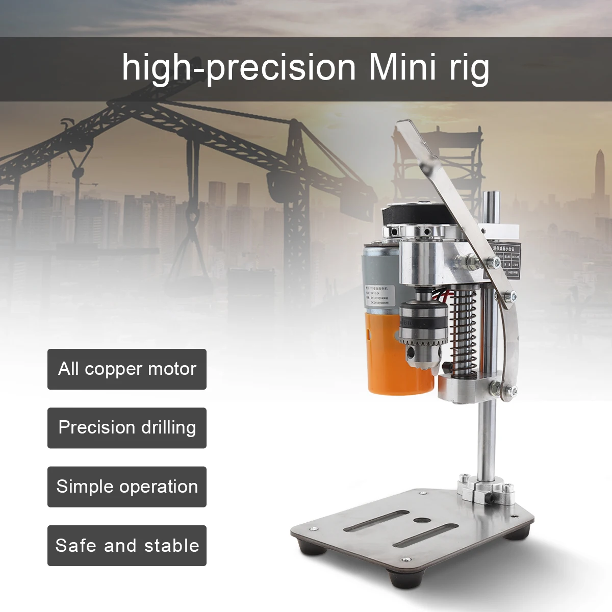 180W Mini Drill Floor B10/JT0 Drill Chuck Electric Bench Drill Tapping Machine Household Drilling Stand DIY Precise Hole Puncher