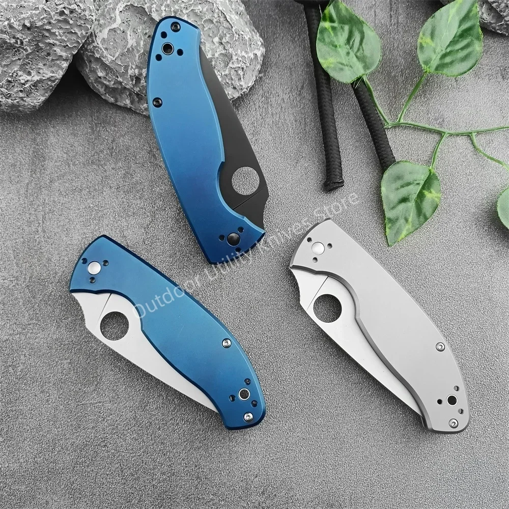 High Hardness Folding Knife C122 Titanium Alloy Handle Knife High Quality Pocket Knife Outdoor EDC Survival Camping Hunting Tool 2