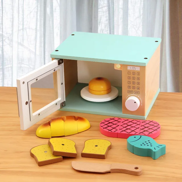 for Kids Ages 4-8 Stem Mini Playset Oven Kitchen ToysKitchen Wooden Set Utensils Children for Toddlers Age 2-4 3