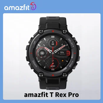 새로운 오리지널 Amazfit T-Rex / T-Rex Pro 스마트 시계 GPS 야외 방수 Smartwatch 남성용 18일 배터리 수명 Android iOS